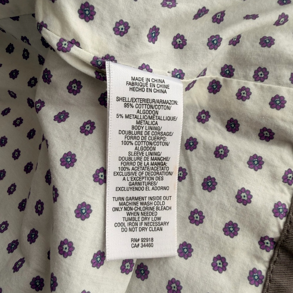 Juicy Couture Grey Cotton Utility Jacket SzM - Picture 5 of 12